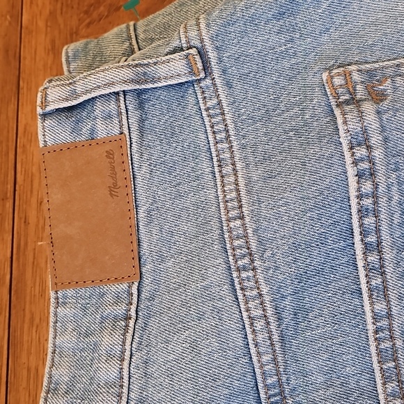 Madewell Light BNWT Fringe Curve Vintage Boho Distressed Oversize Jean Sz 32 - Picture 7 of 11